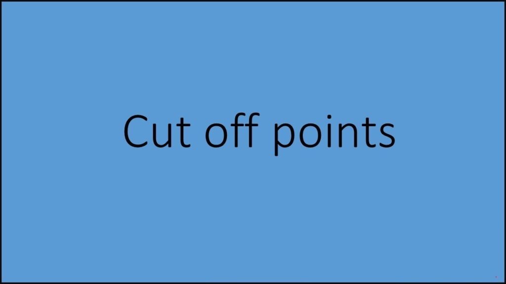 Different Word For Cut Off Point